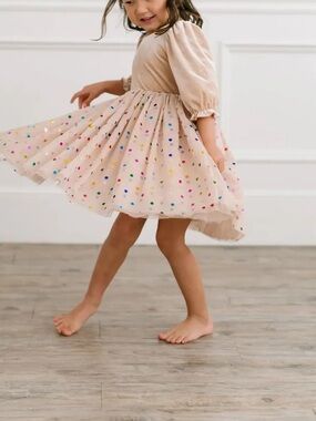 Ollie Jay Diana Dress in Confetti Cream, 2T